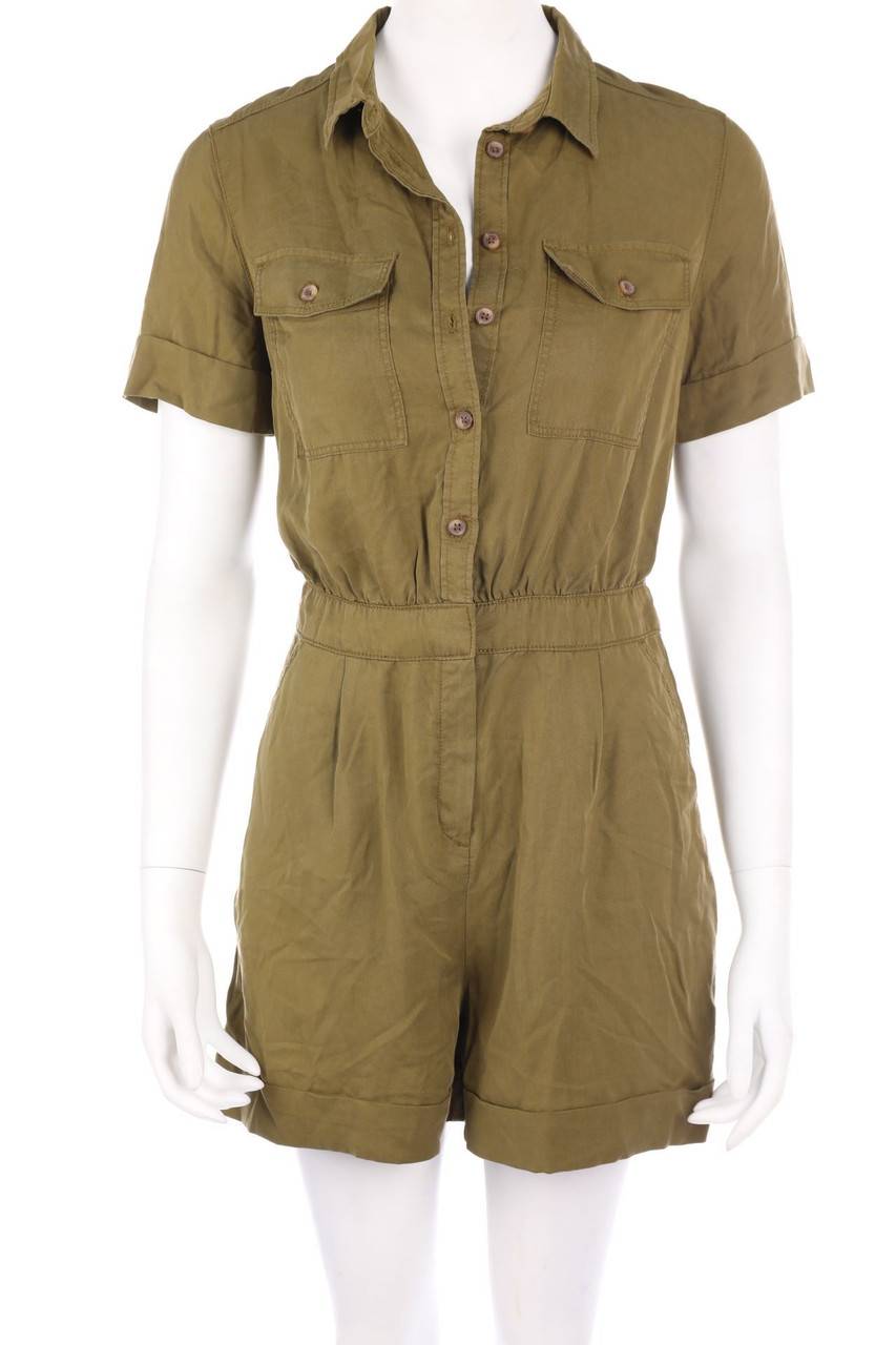 Carou CAMAÏEU Playsuit im Military-Stil mit aufgesetzten Taschen