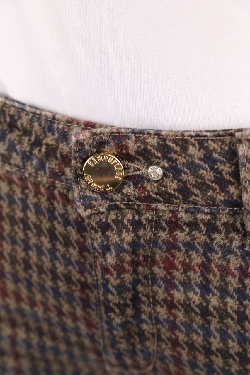 Carou CAMOUFLAGE AR AND J. Skinny-Hose Mit Karo-Muster