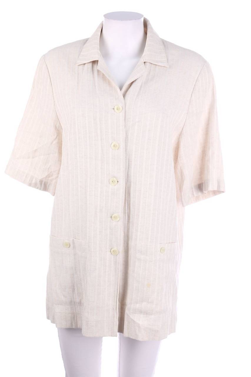 Carou CANDA by C&A Vintage-Kurzarm-Bluse mit aufgesetzten Taschen