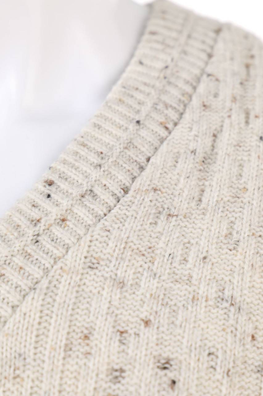 Carou CANDA By C&A Vintage-V-Neck-Pullover Aus Woll-Mix