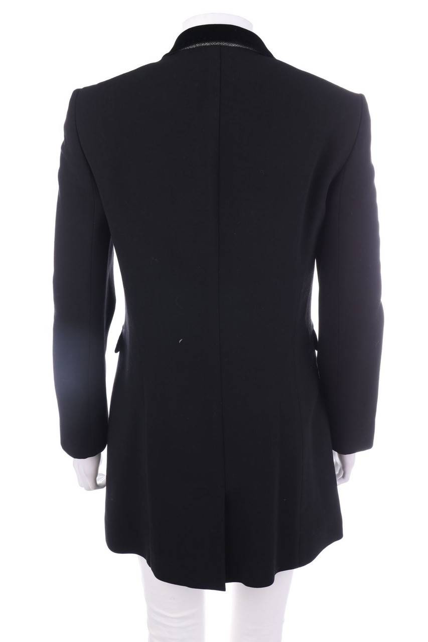 Carou Carducci Vintage-Blazer-Mantel Aus Schurwolle Mit Samt