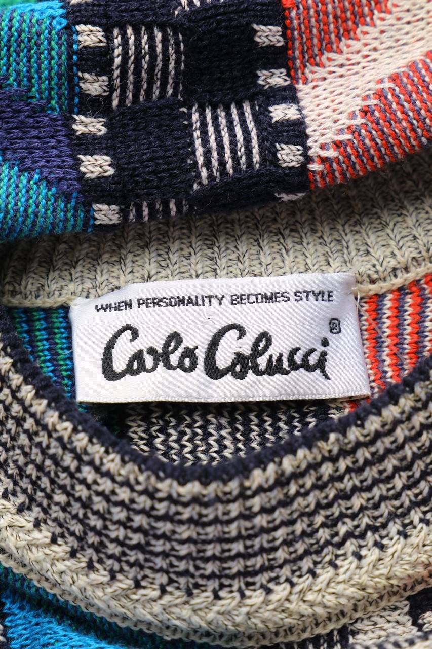 Carou CARLO COLUCCI Muster-Pullover Aus Baumwoll-Mix