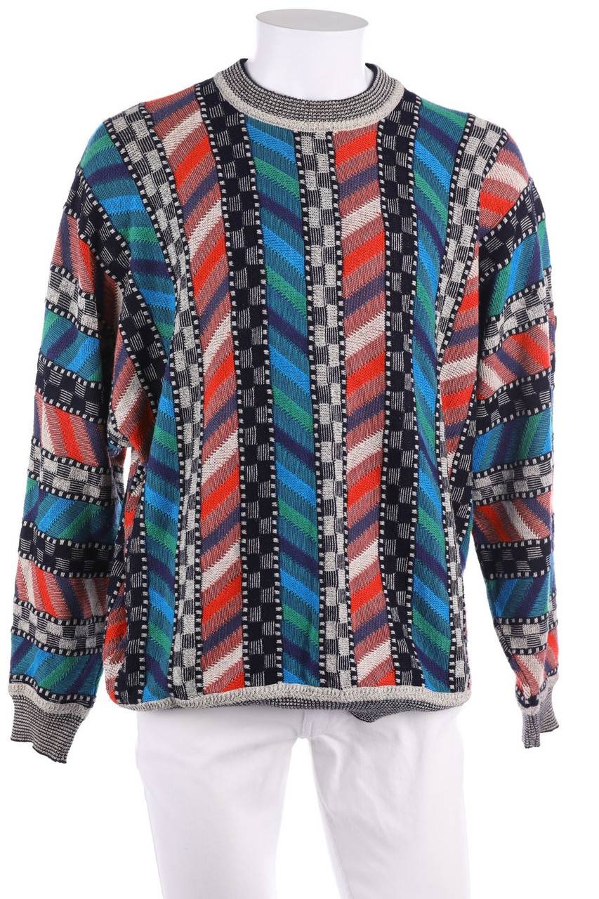 Carou CARLO COLUCCI Muster-Pullover aus Baumwoll-Mix