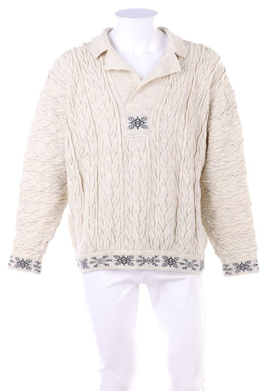 Carou CARLO COLUCCI Troyer-Pullover aus Schurwoll-Mix