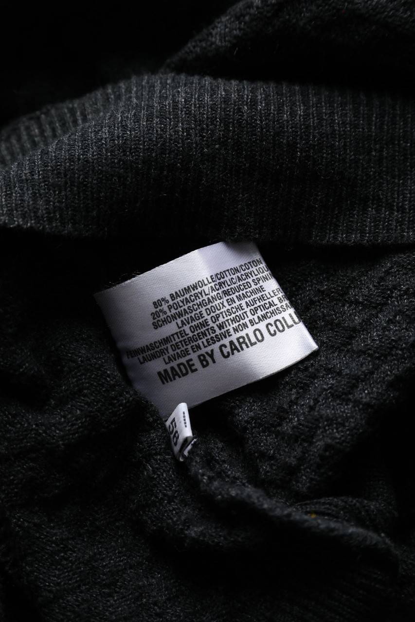 Carou CARLO COLUCCI V-Neck-Pullover Mit Logo-Stickerei