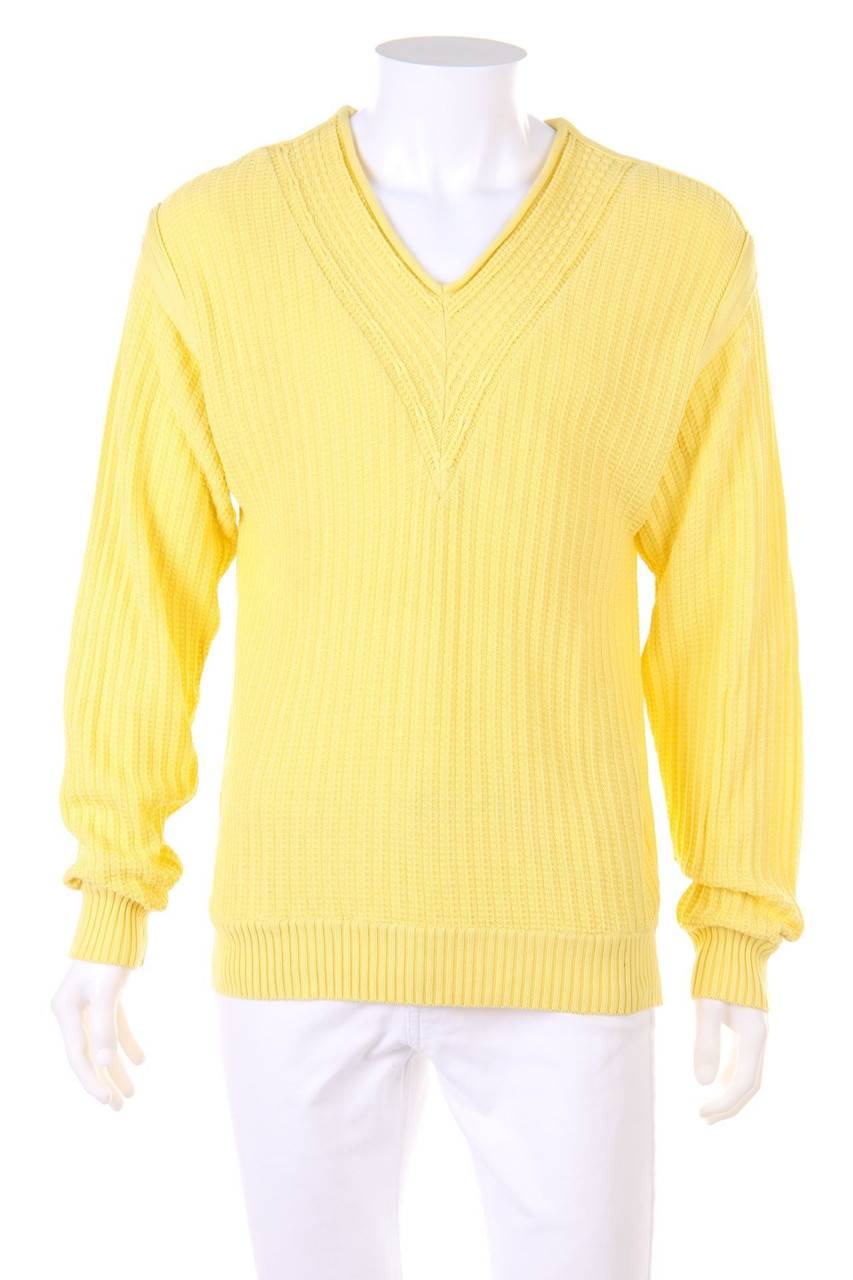 Carou CARLO COLUCCI Vintage-V-Neck-Pullover aus Baumwoll-Mix