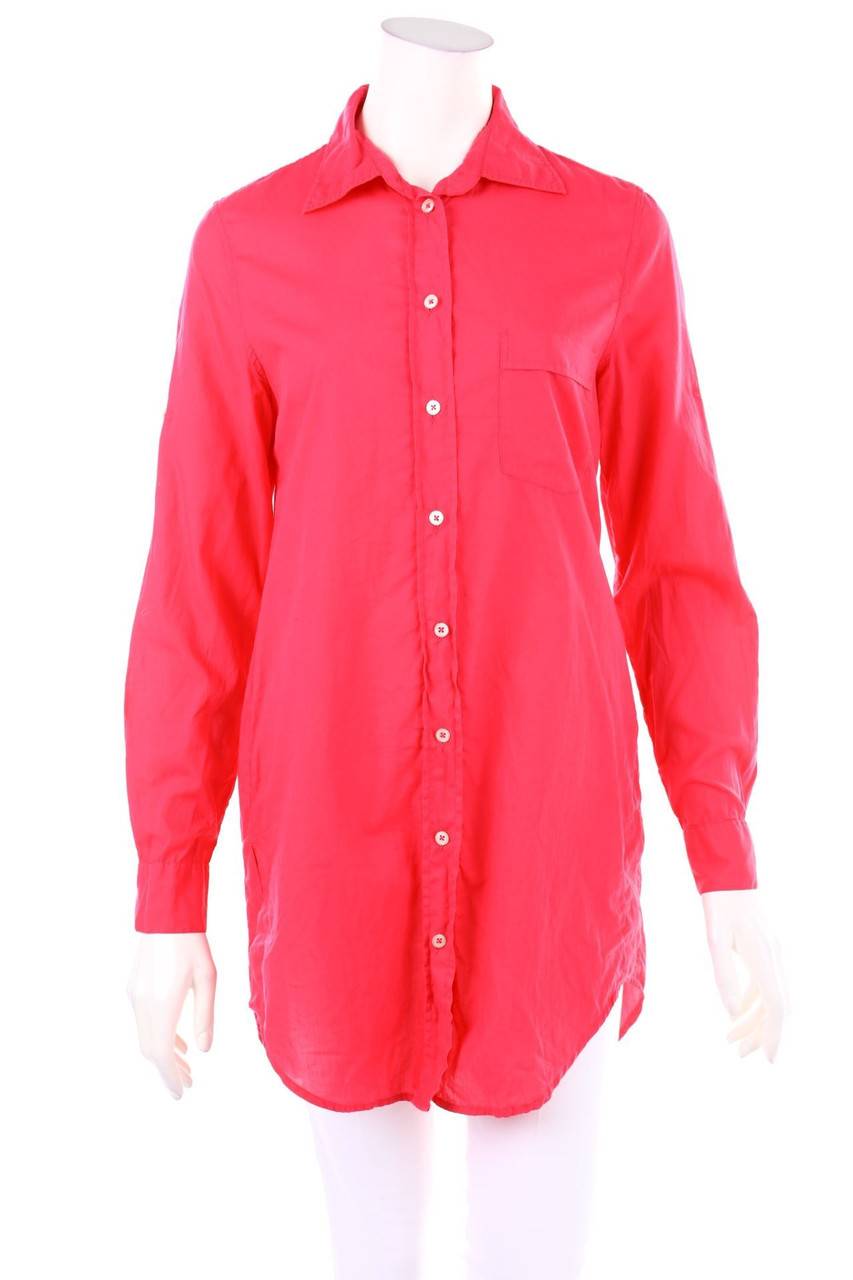 Carou 0039 ITALY Hemd-Bluse Mit Krempel-Ärmeln