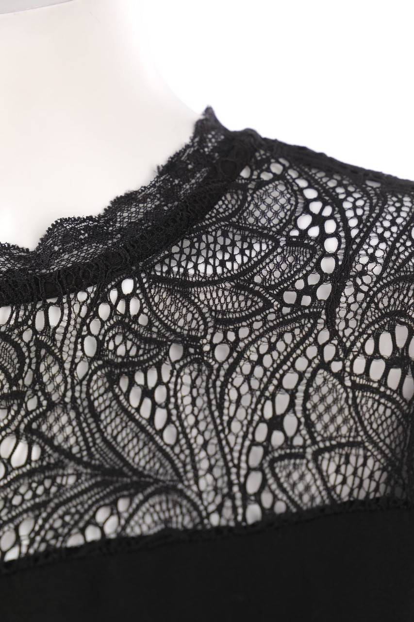 Carou 17&CO. Kurzarm-Bluse Mit Spitzen-Einsatz