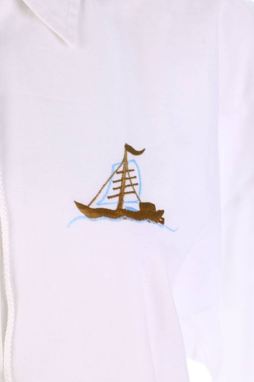 Carou Ackermann Hemd-Bluse Mit Stickereien