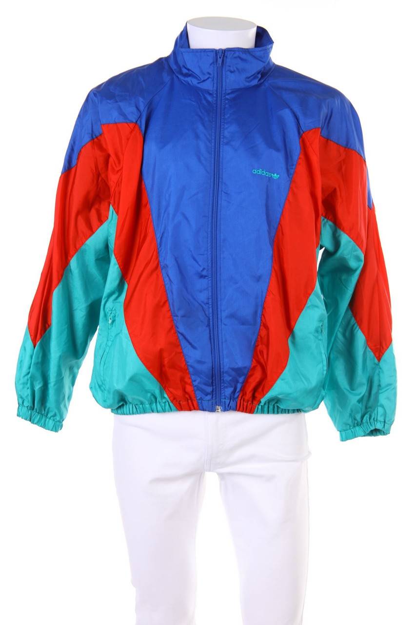 Carou adidas Vintage-Sportjacke mit Logo-Stickerei