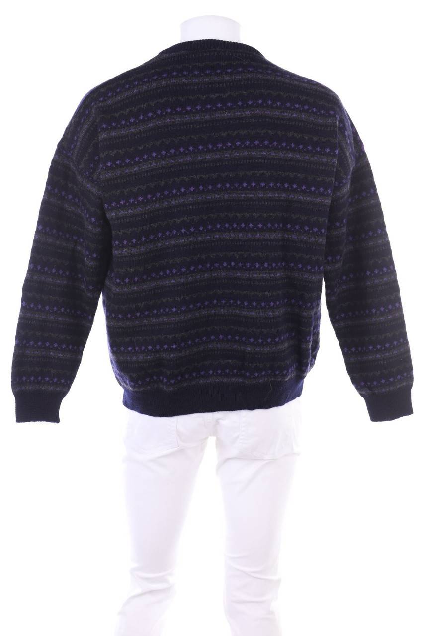 Carou AIGLE Vintage-Schurwoll-Pullover Mit Muster