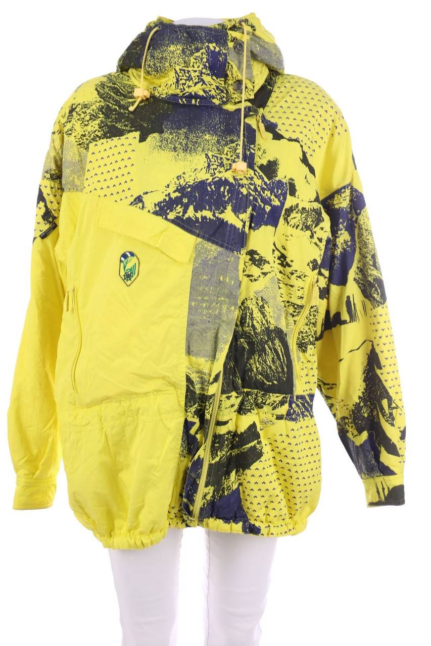 Carou ALLSPORT Vintage-wattierte Jacke mit Print