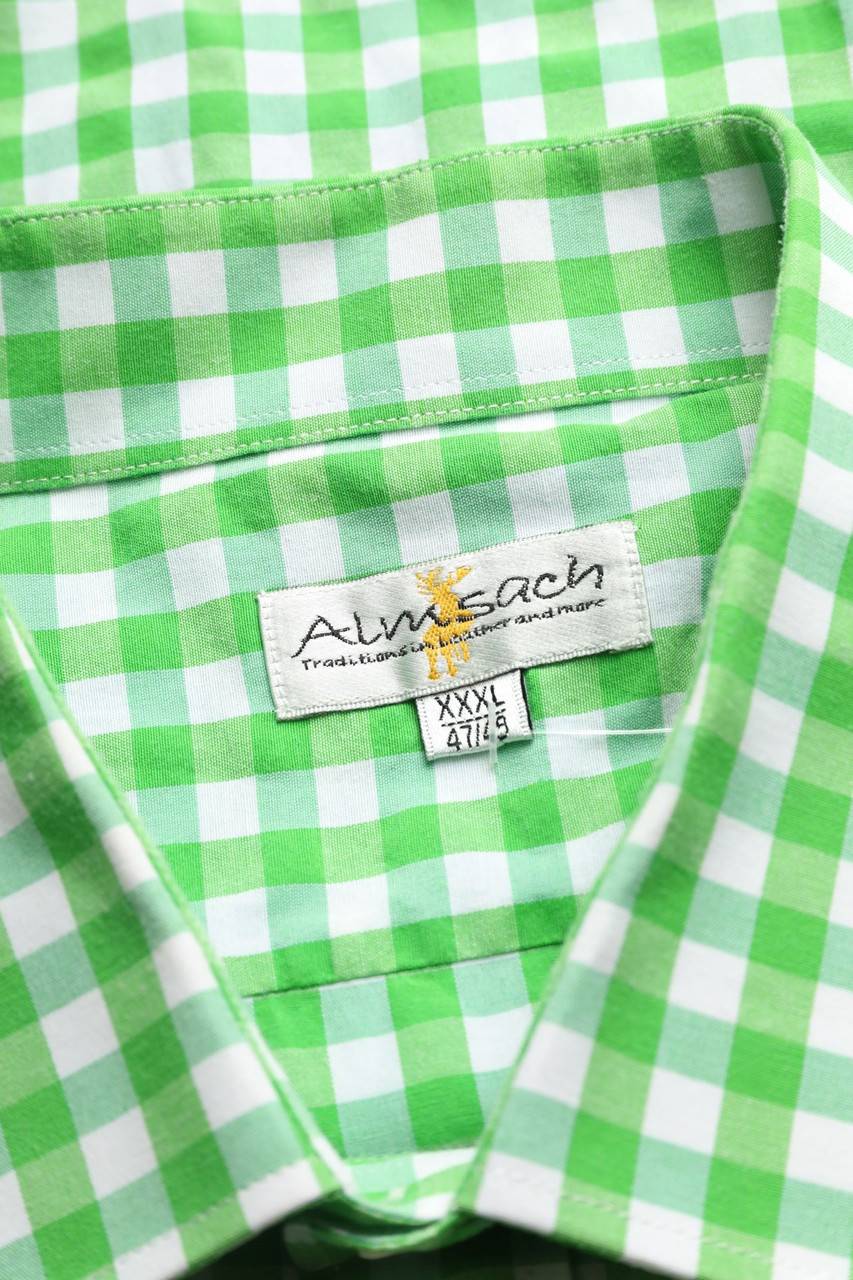 Carou Almsach Trachten-Hemd Mit Karo-Muster