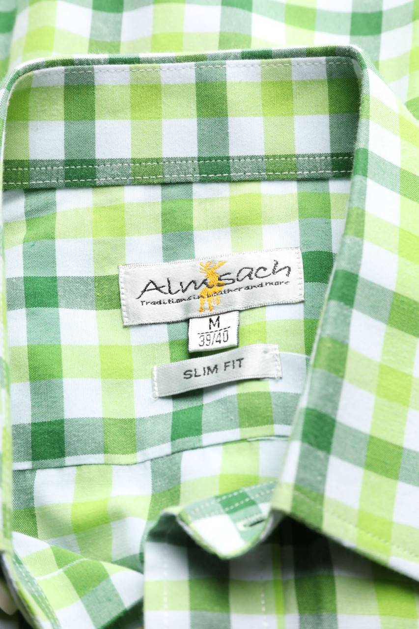 Carou Almsach Trachten-Hemd Mit Karo-Muster