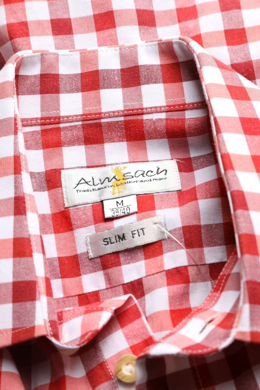 Carou Almsach Trachten-Hemd Mit Karo-Muster