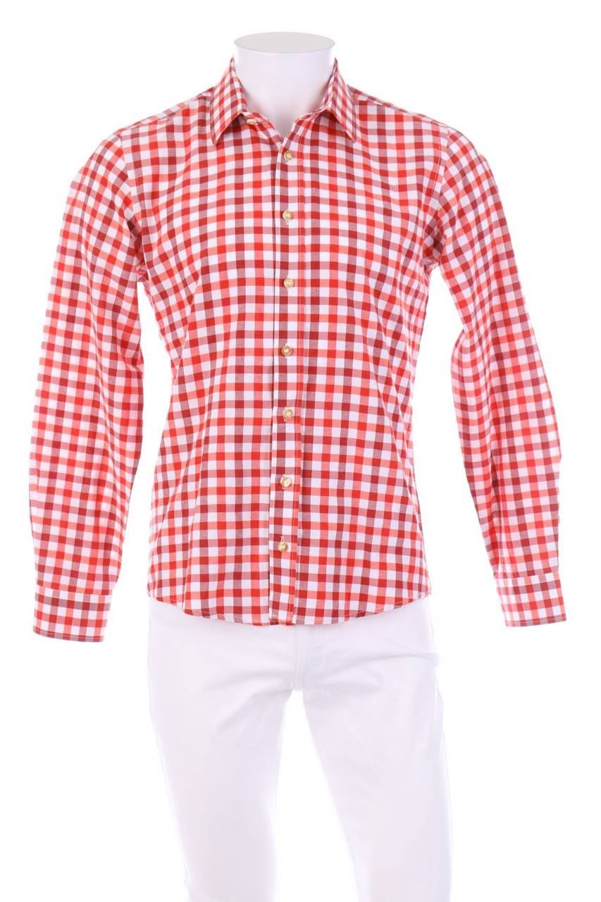 Carou Almsach Trachten-Hemd mit Karo-Muster