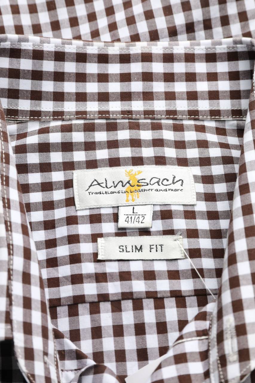 Carou Almsach Trachten-Hemd Mit Karo-Muster