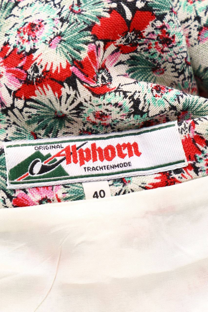 Carou Alphorn Vintage-Midi-Falten-Rock Mit Leinen