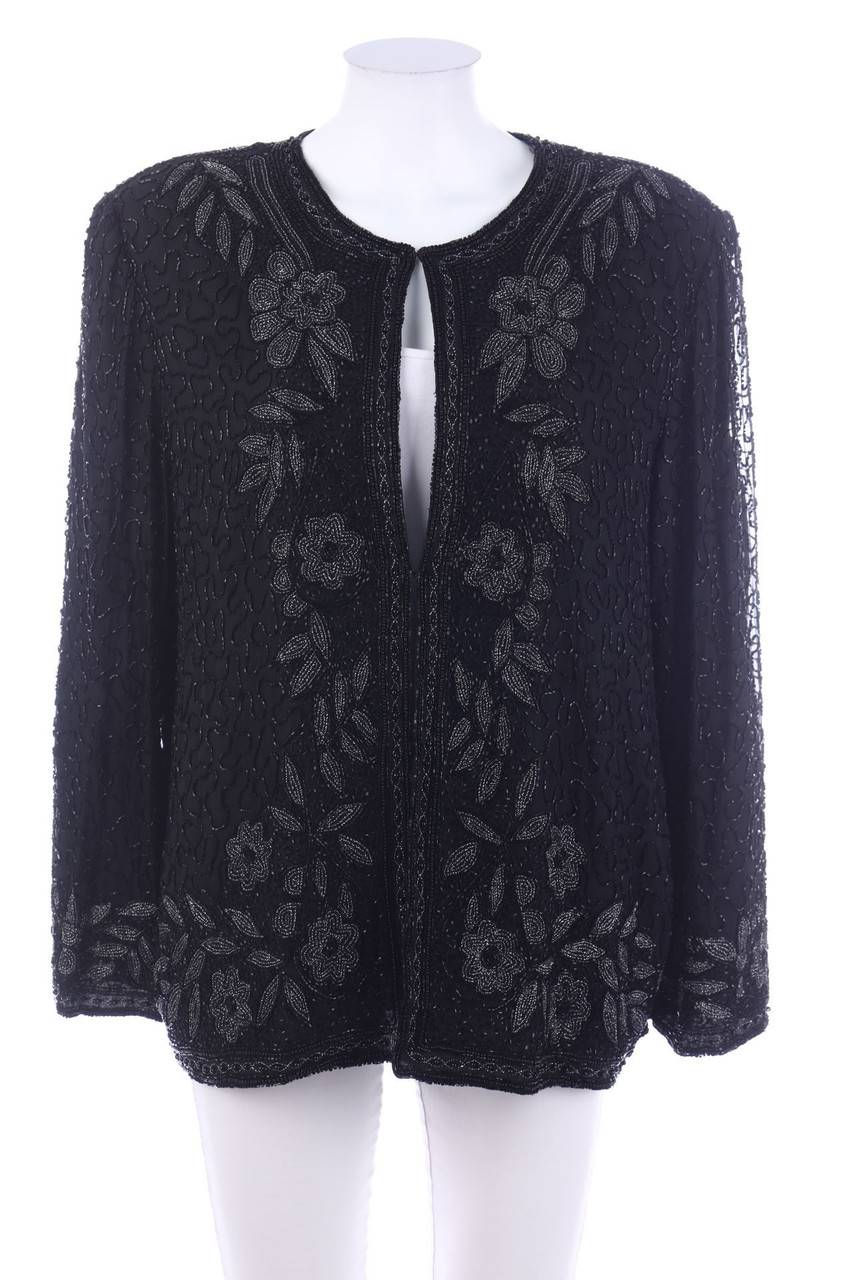 Carou American Style Jacke aus Seide mit Perlen