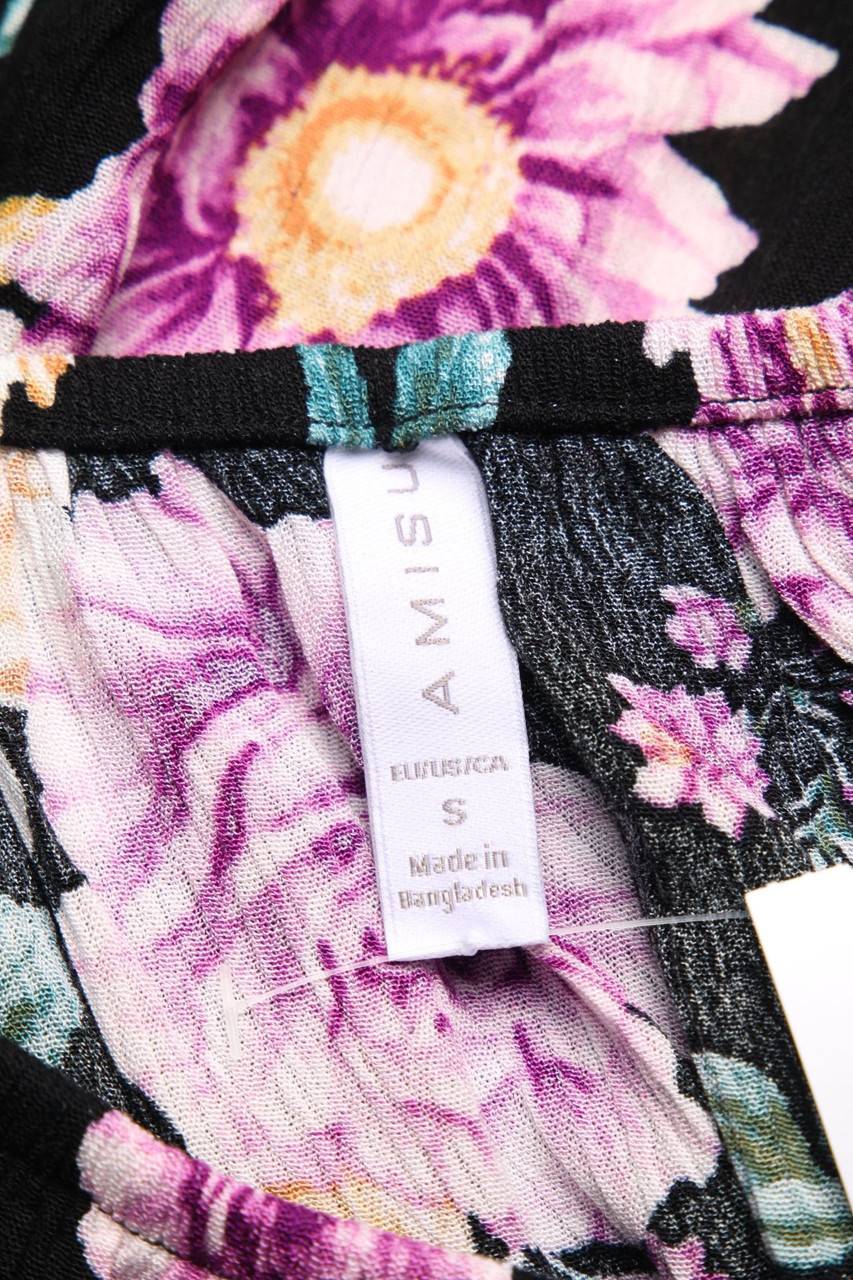 Carou AMISU Cropped-Carmen-Bluse Mit Blumen-Print