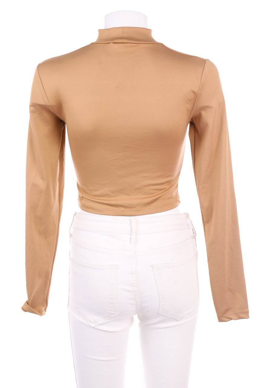 Carou AMISU Cropped-Longsleeve-Shirt Mit Raffungen