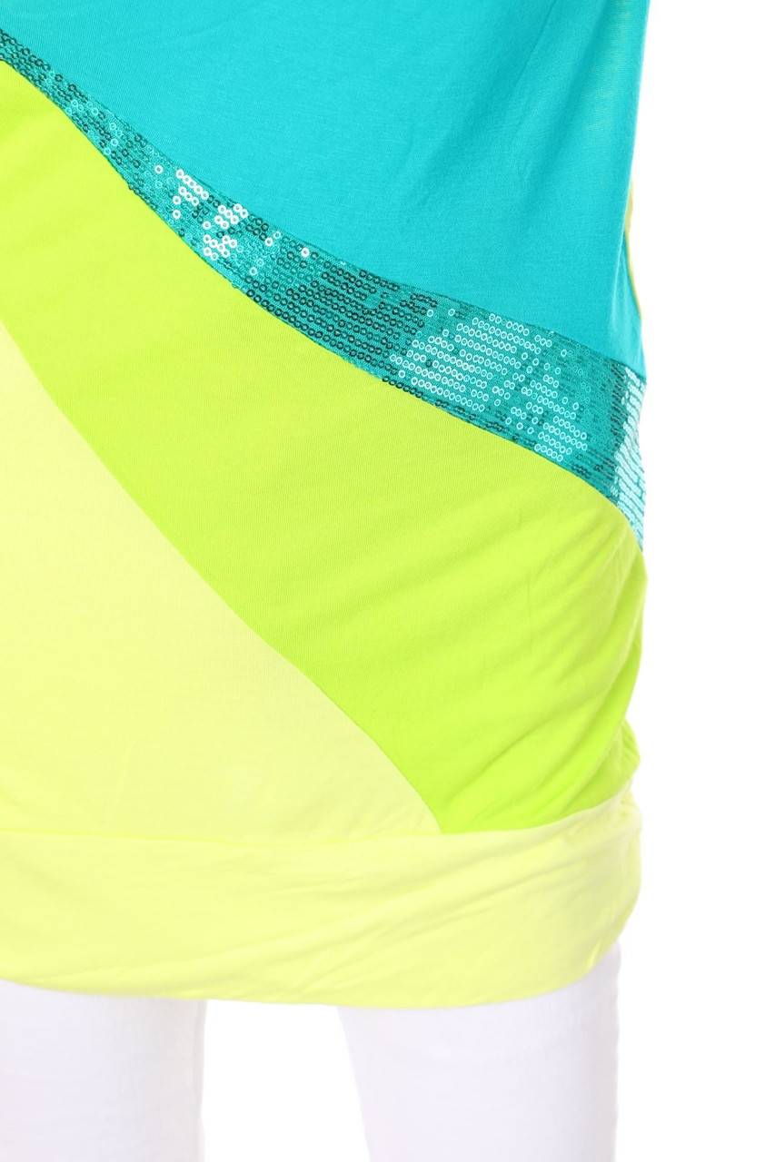 Carou AMISU Kurzarm-Shirt Mit Pailletten