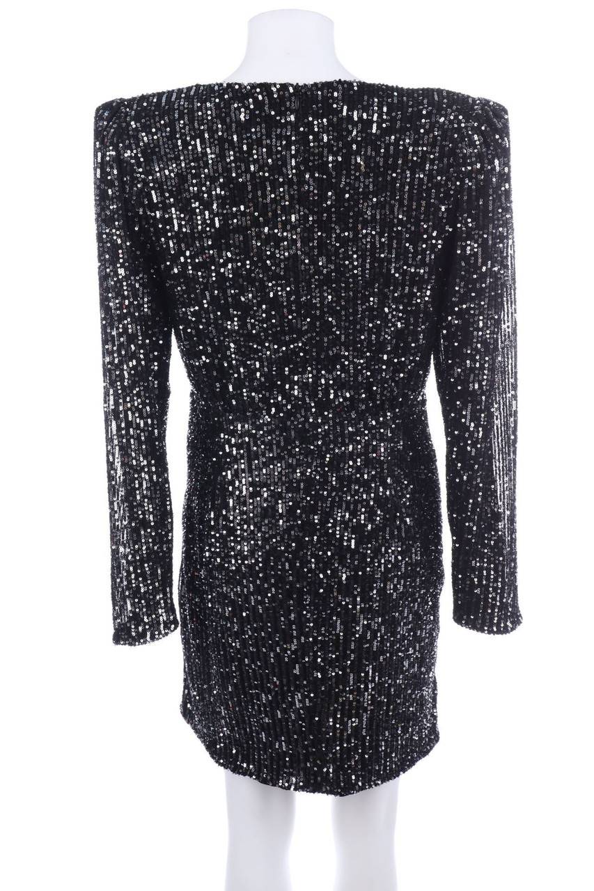 Carou AMISU Pailletten-Party-Kleid Mit Drapierung