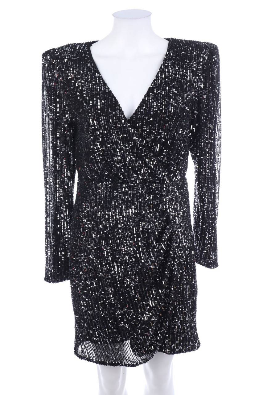 Carou AMISU Pailletten-Party-Kleid mit Drapierung