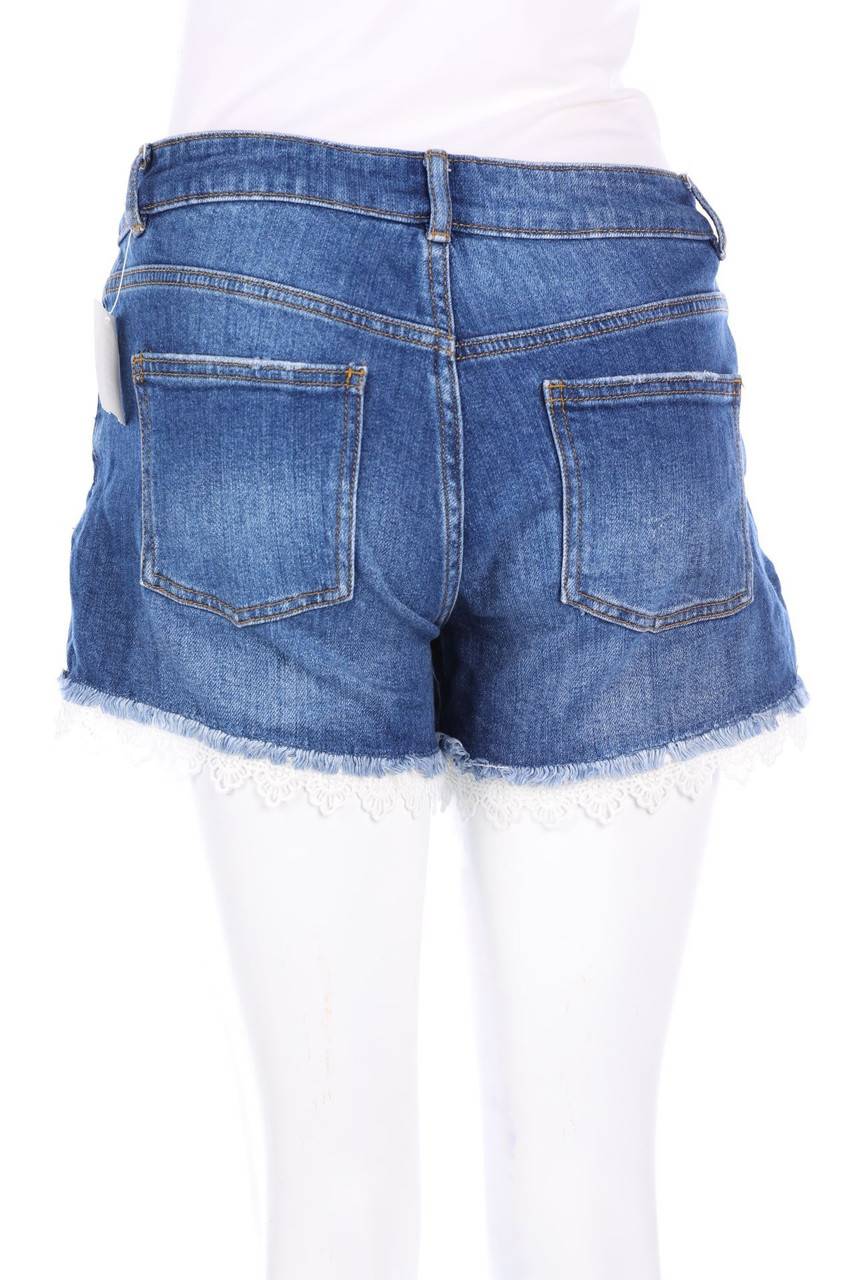 Carou AMISU Used Look Jeans-Shorts Mit Spitze