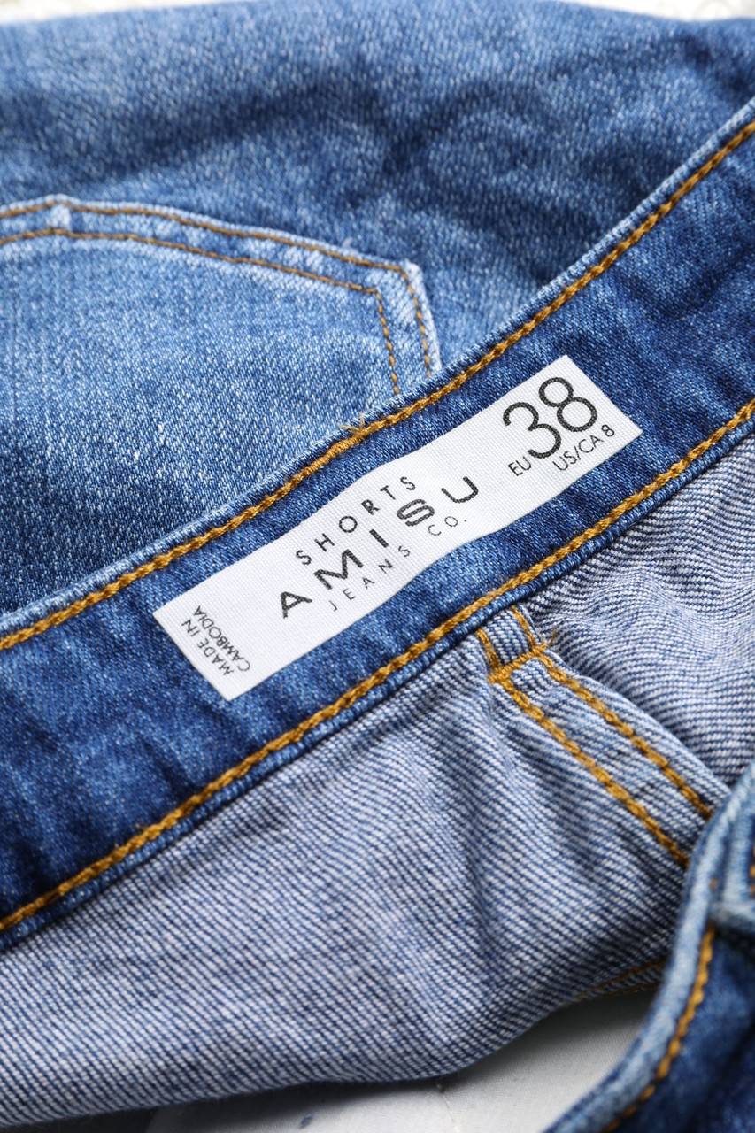 Carou AMISU Used Look Jeans-Shorts Mit Spitze