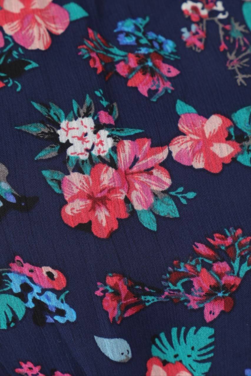 Carou AMISU Volants-Party-Kleid Mit Blumen-Print