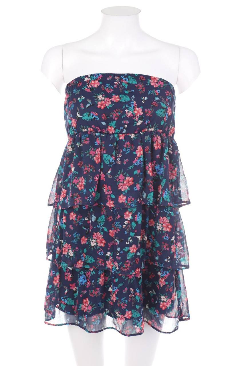 Carou AMISU Volants-Party-Kleid mit Blumen-Print