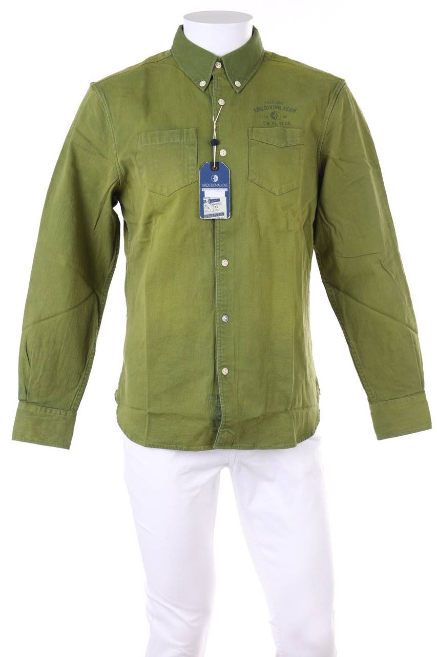 Carou ARQUEONAUTAS Button-down-Hemd mit Logo-Print