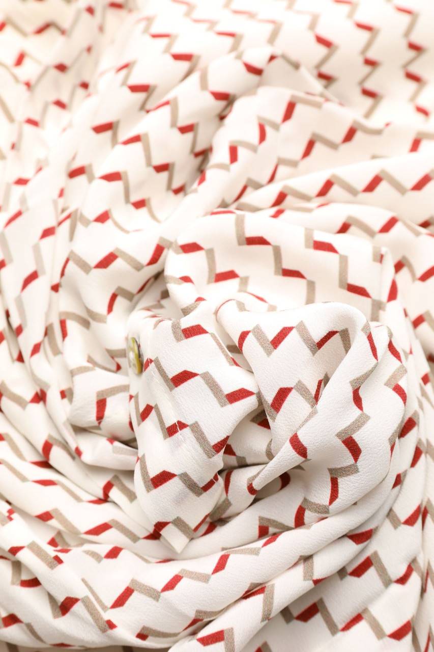 Carou ASCENO Seidenkleid Mit Zickzack-Muster