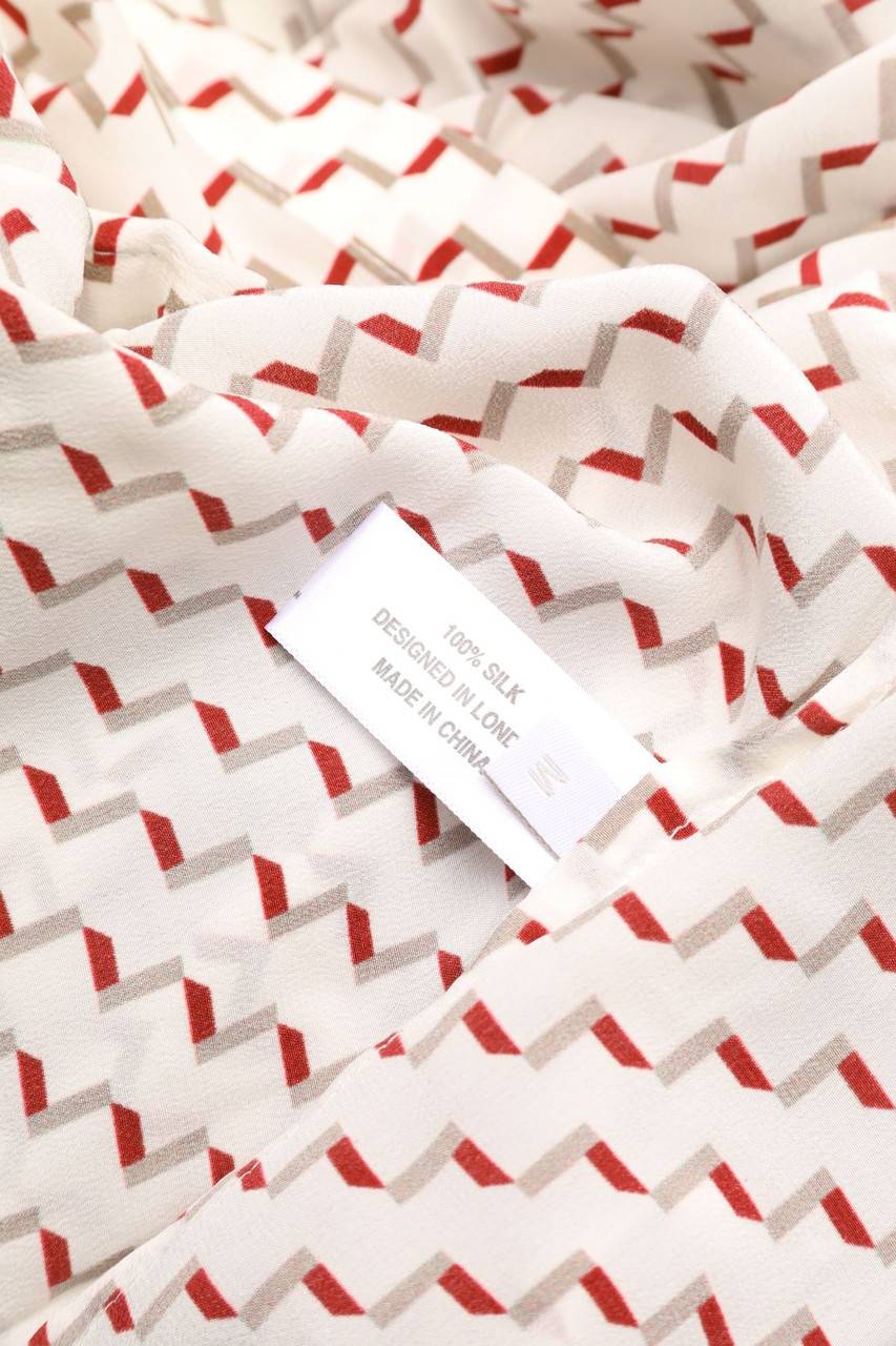 Carou ASCENO Seidenkleid Mit Zickzack-Muster