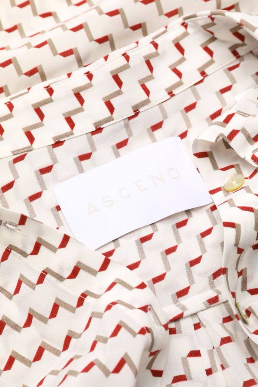 Carou ASCENO Seidenkleid Mit Zickzack-Muster