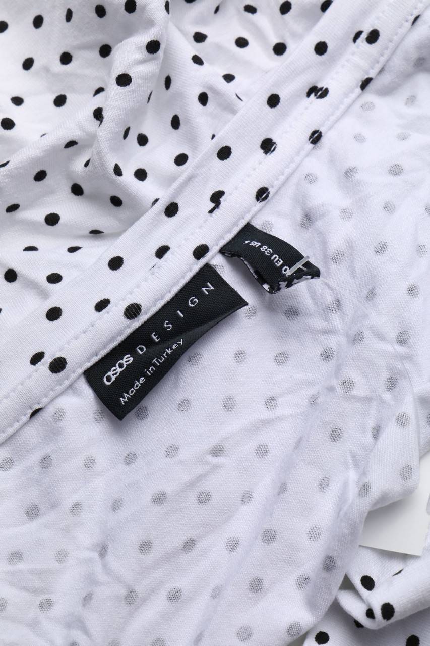 Carou Asos DESIGN Wickel-Cropped-Shirt Mit Punkten