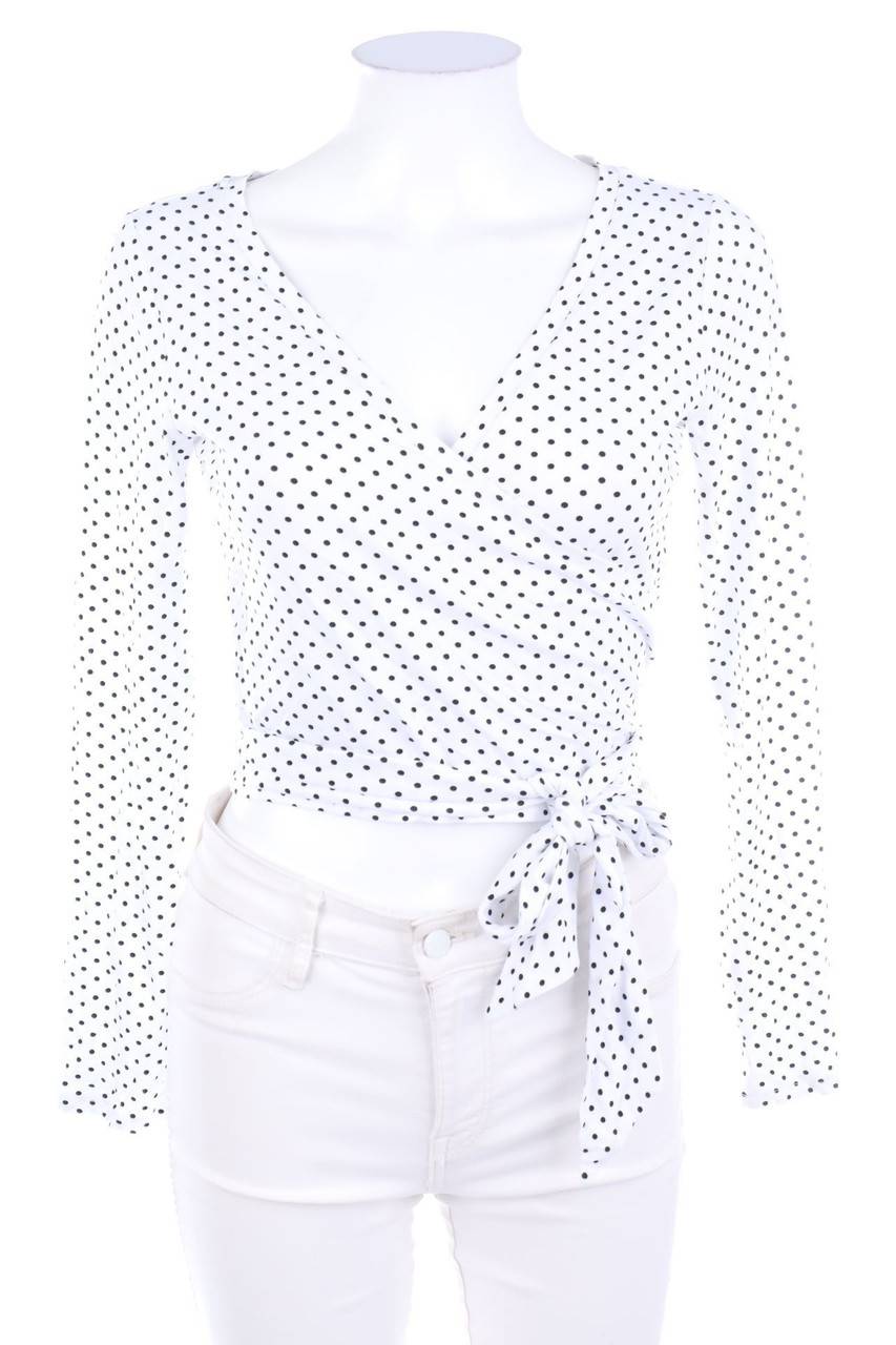 Carou asos DESIGN Wickel-Cropped-Shirt mit Punkten