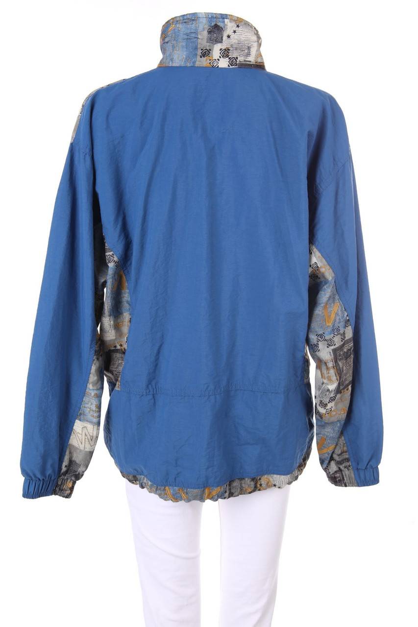 Carou ATHLET Vintage-Jacke Mit Print Mit Tunnelzug