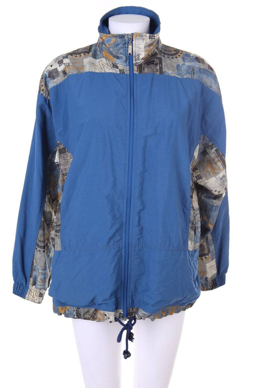 Carou ATHLET Vintage-Jacke mit Print mit Tunnelzug