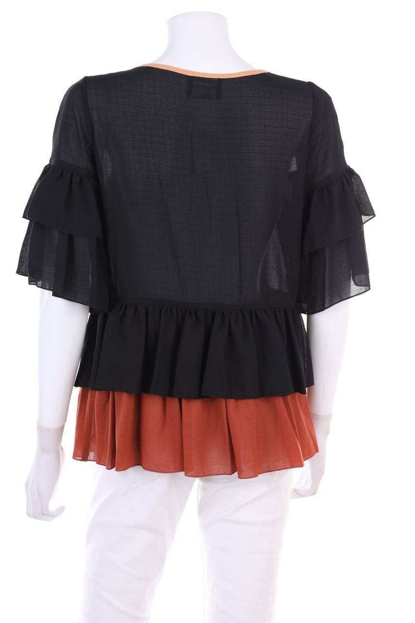 Carou ATOS LOMBARDINI Volant-Bluse Im Boho-Stil