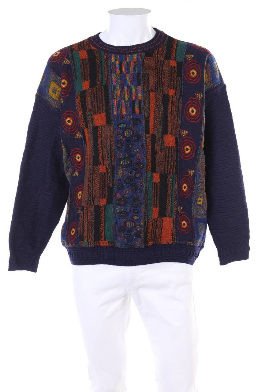 Carou BAFFO Pullover aus Woll-Mix mit Print