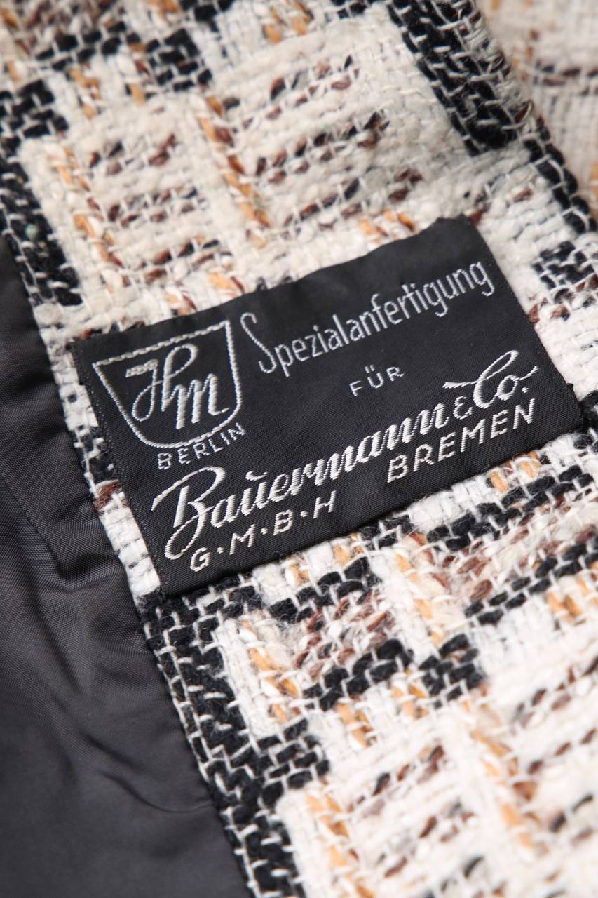 Carou Bauermann & Co. Vintage-Mantel Mit Karo-Muster