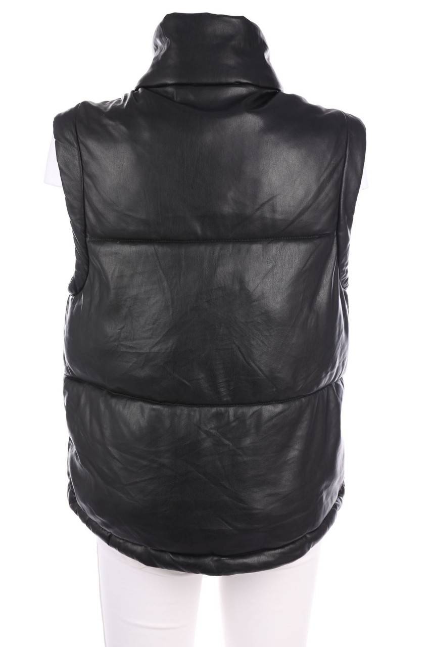 Carou Bershka Faux Leather-Puffer-Weste
