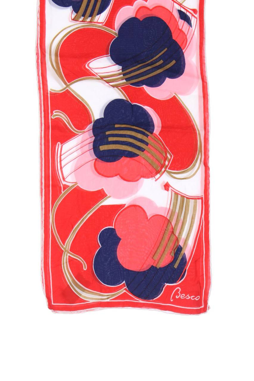 Carou Besco Vintage-Schal mit floralem Muster