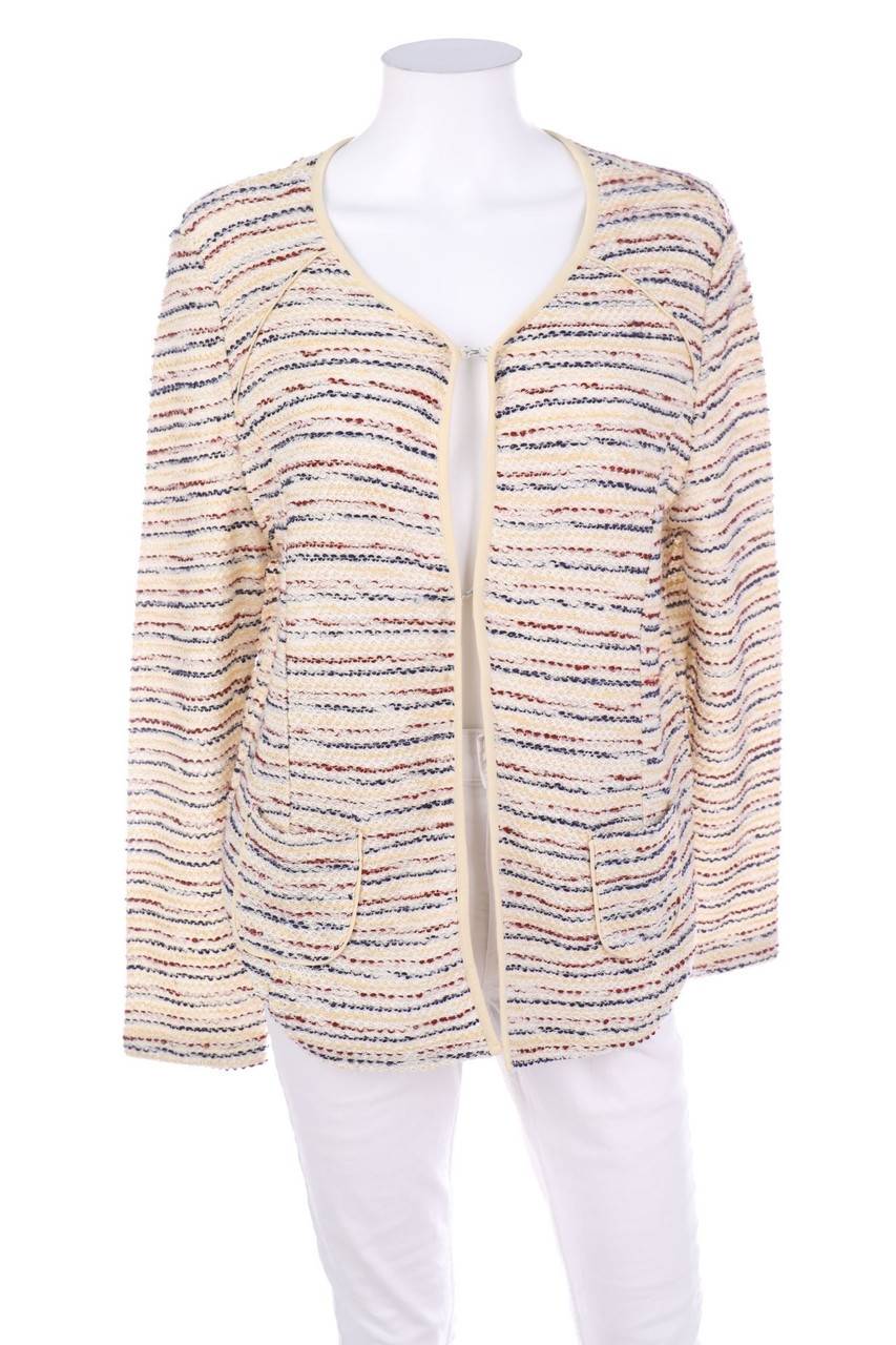 Carou bianca Glitzer-Cardigan aus Baumwoll-Mix