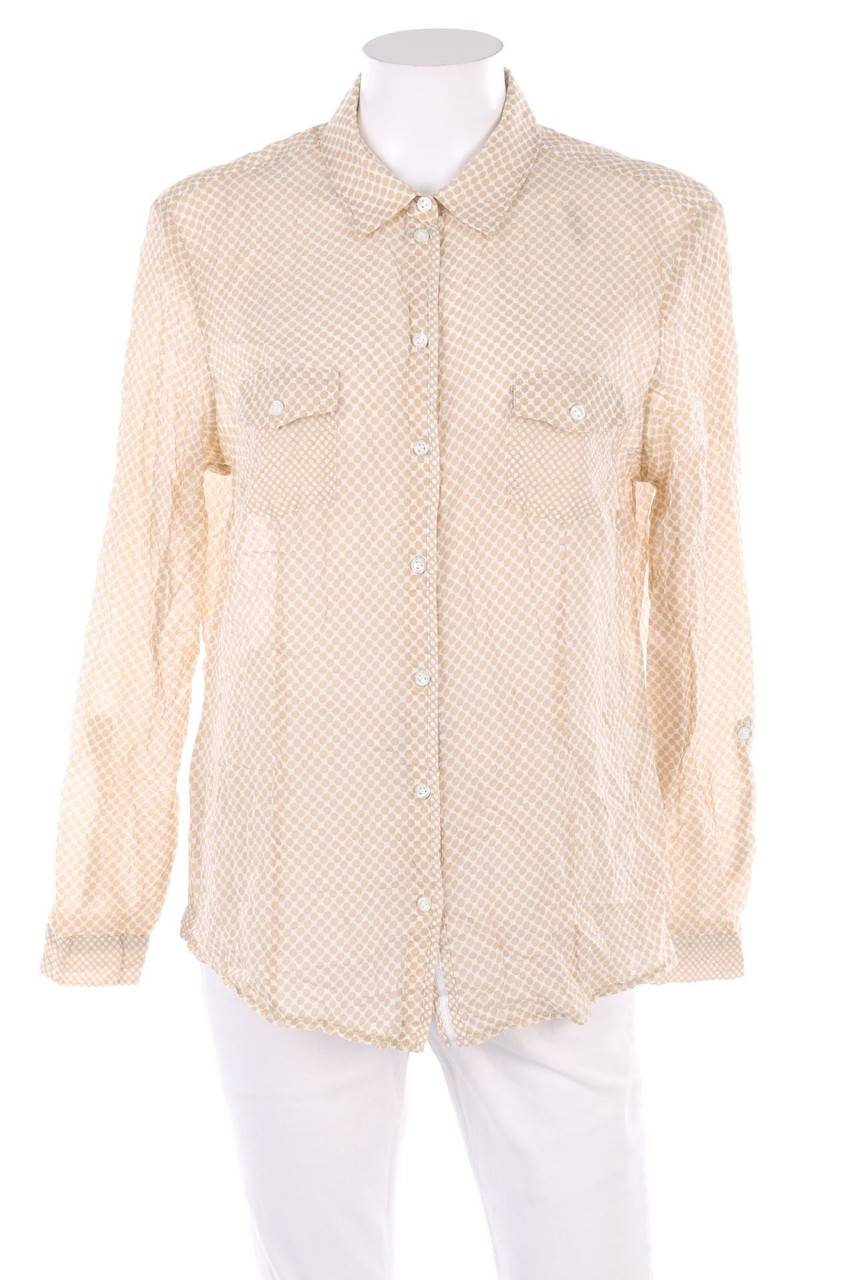 Carou bianca Hemd-Bluse mit Krempel-Ärmeln