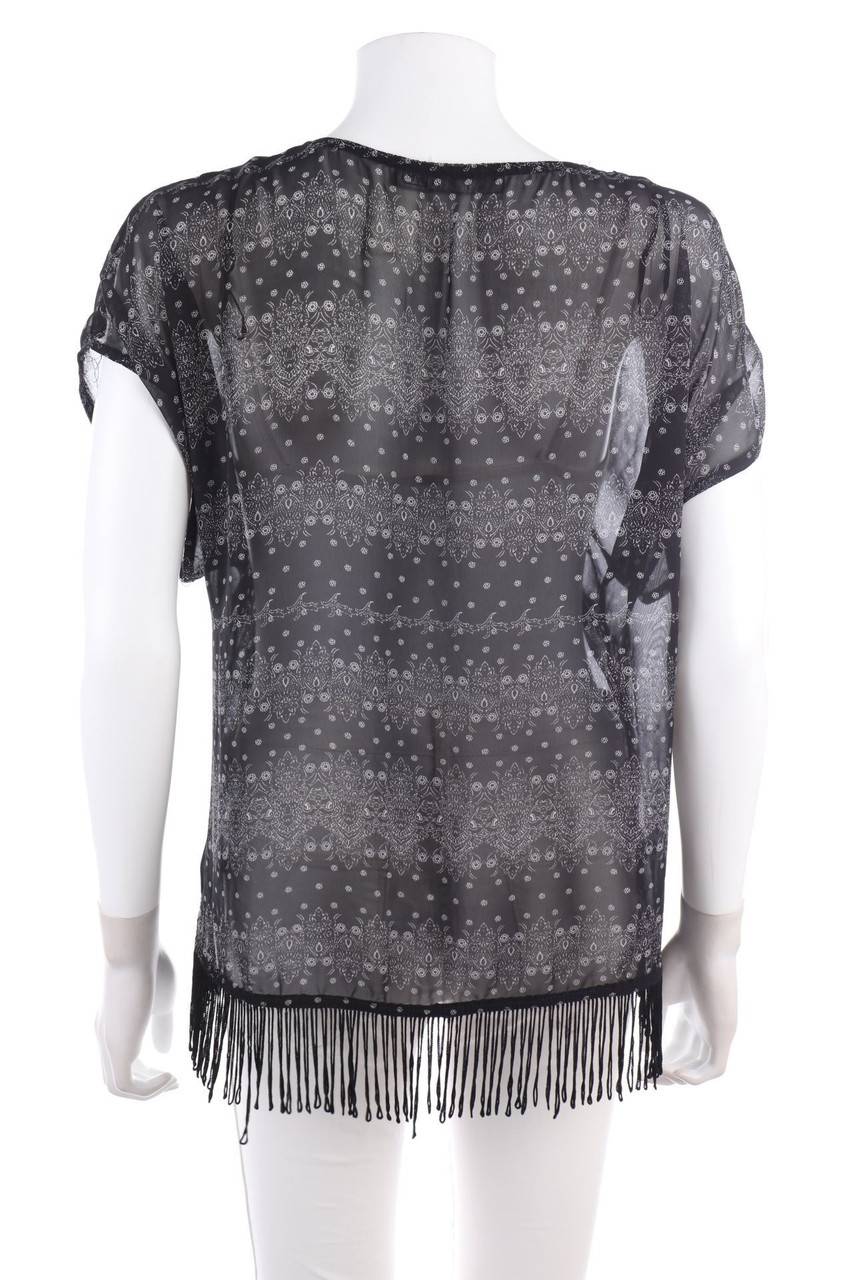 Carou BLIND DATE Chiffon-Cardigan Mit Fransen