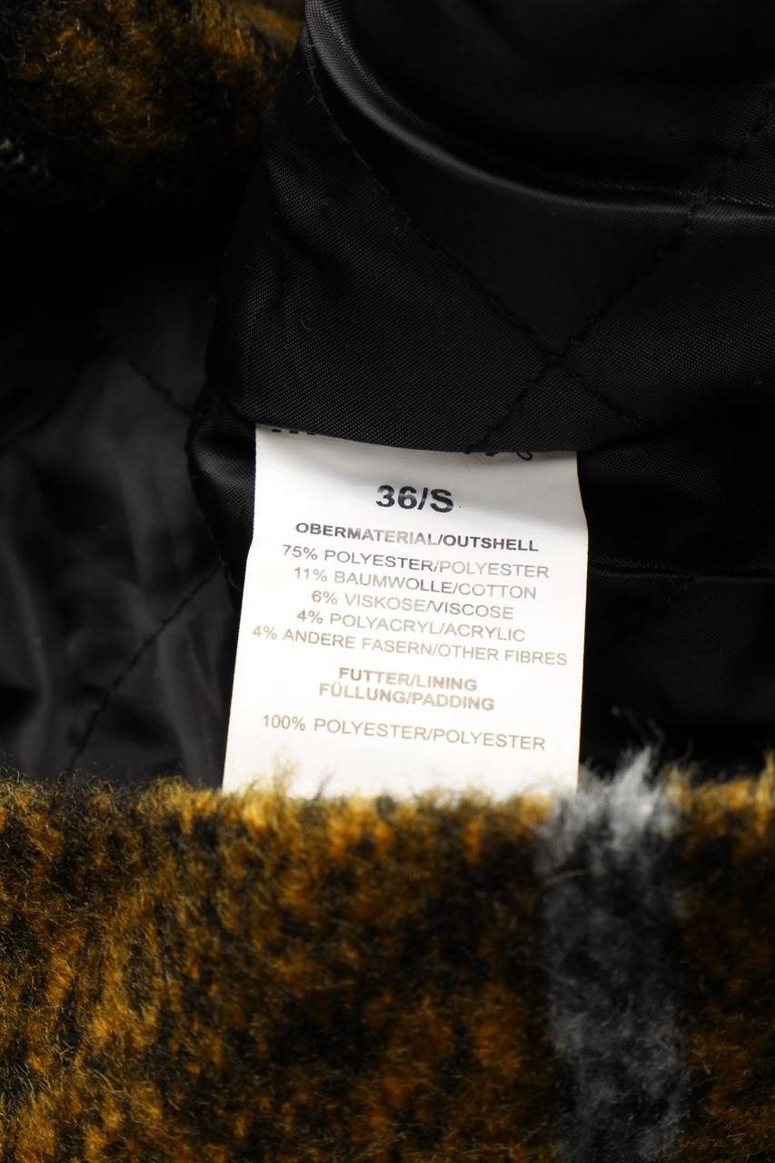 Carou BLIND DATE Karo-Jacke Mit Faux Fur-Kragen