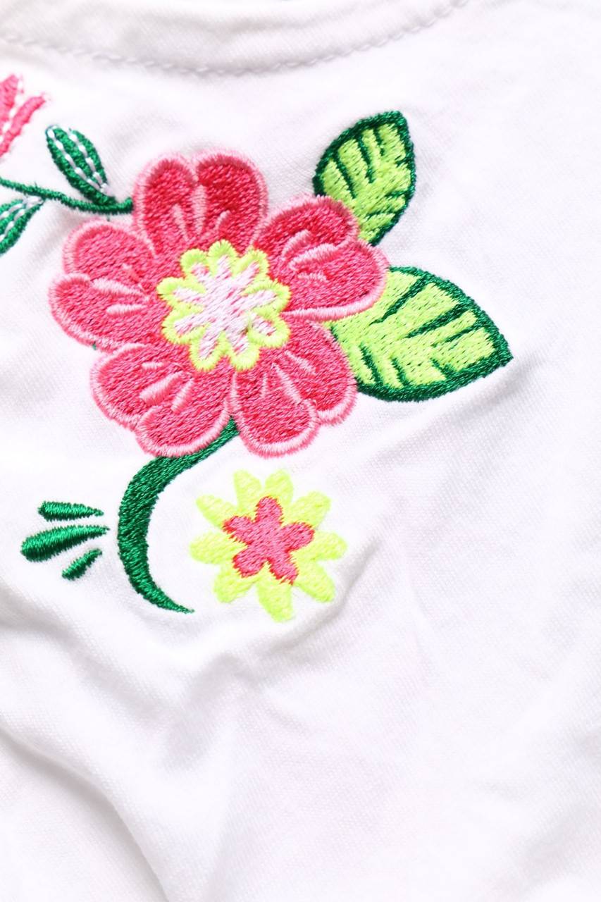 Carou Blue Seven Top Mit Stickereien